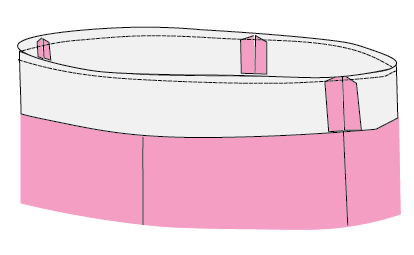 Step 5 — Attach casing to waist